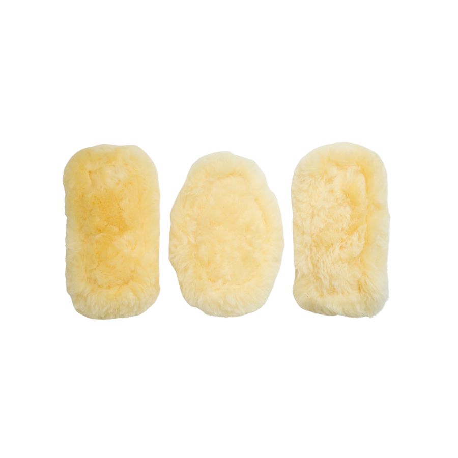**NEW 3 PADS** Removable Genuine Sheepskin Pads for Long Comfort Girth