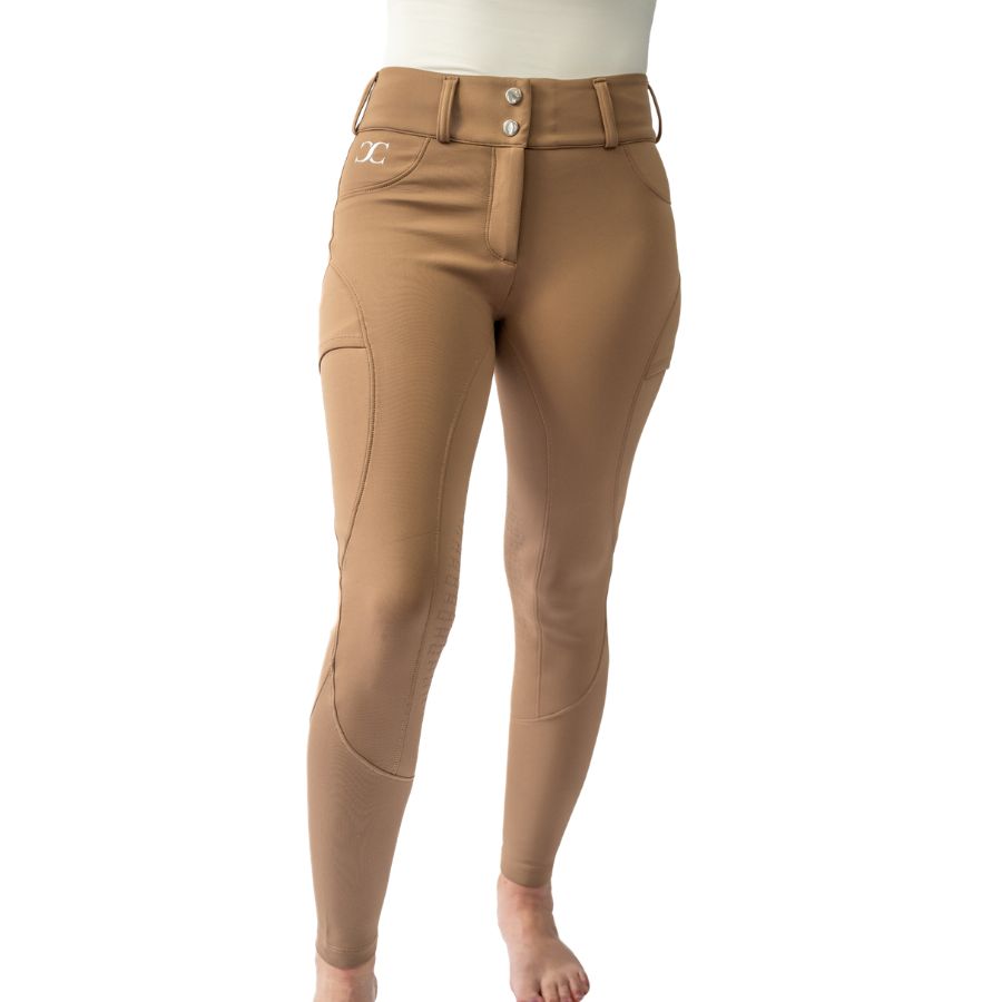 Beige Mid-Weight Winter Full Seat Breeches with Free Belt