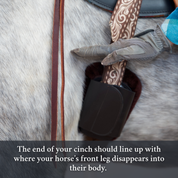 Pressure Relief Western Cinch with Faux Fleece Pads