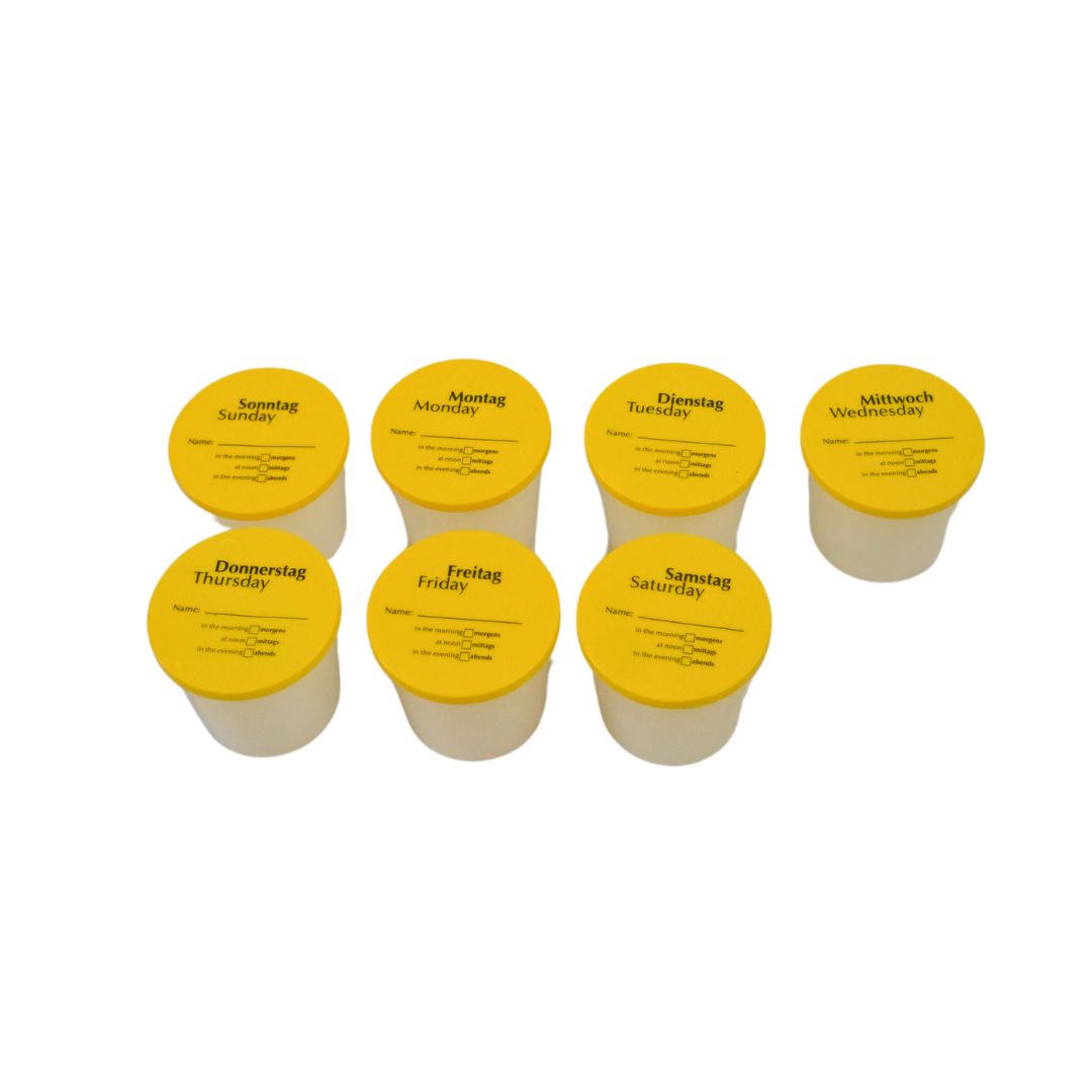 Extra Dosing Cups with Lids For Weekly Planner
