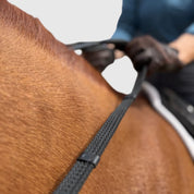 Sure Grip Rubber Reins with 4" Rein Stops-Superb Slim Rubber Woven Grip