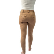 Beige Mid-Weight Winter Full Seat Breeches with Free Belt