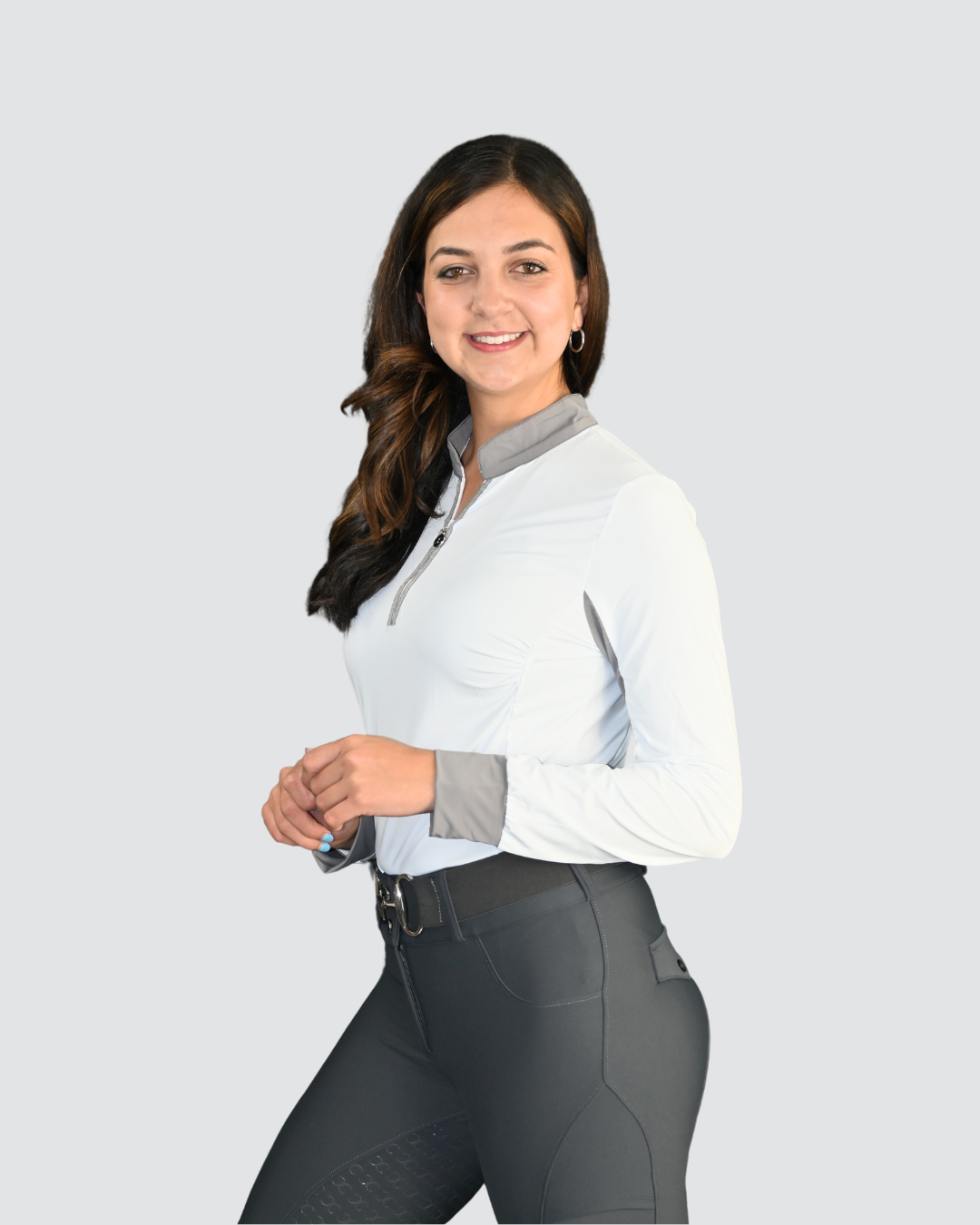 Pantalon d'équitation gris ardoise extensible dans 4 directions pour un confort ultime