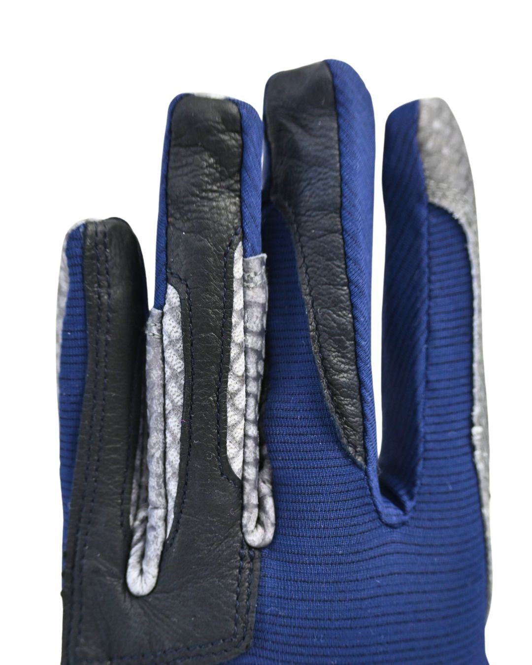 Oil-Tac Copper Tech™️ Leather Premium Riding Glove in Navy