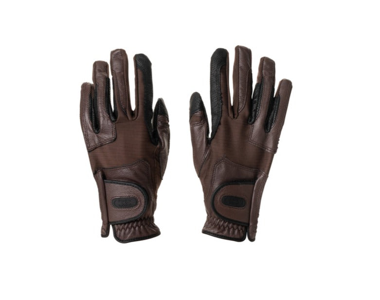 Tackified Copper Tech™️ Leather Premium Riding Glove in Brown