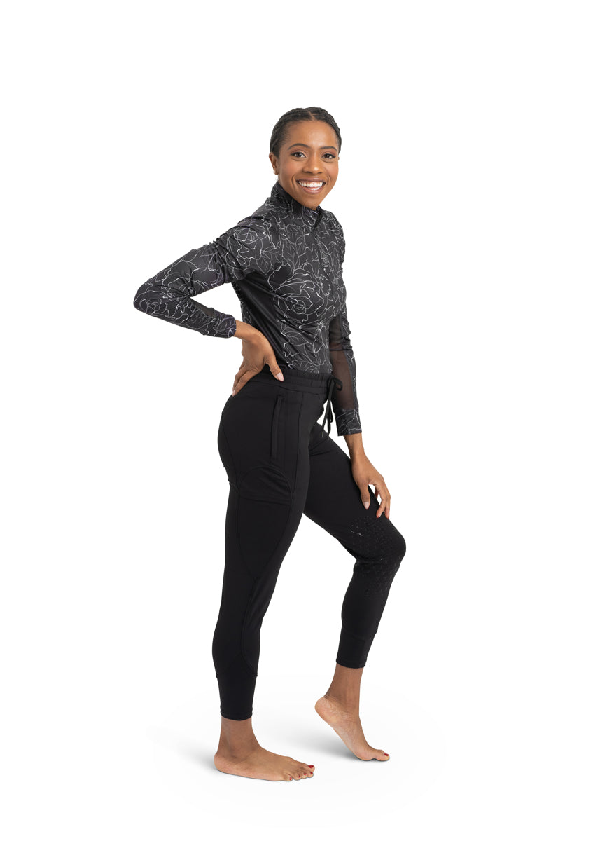 Drawstring Breeches in Black