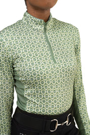 Cooles und bequemes technisches Reitshirt in Grün
