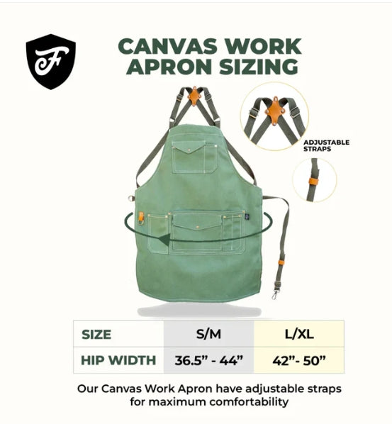 Farmers Defense Canvas Workhorse Apron in Dark Grey