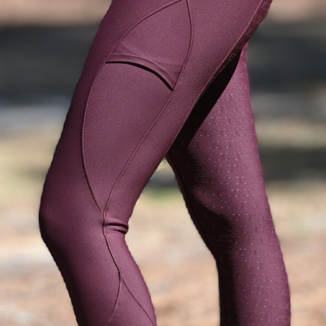 Burgundy Just Right Summer Breeches + Free Belt