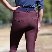 Burgundy Just Right Summer Breeches + Free Belt