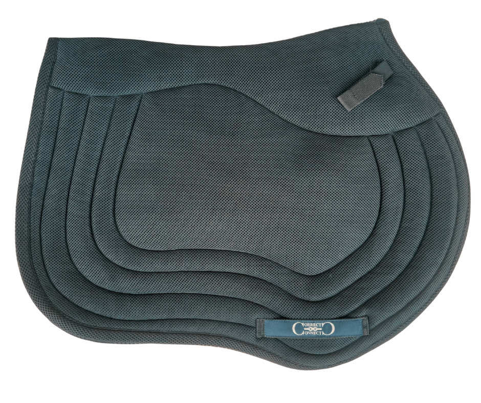 General Purpose Mesh Saddle Pad with Quick Dry Cotton Lining in Navy, White, or Black