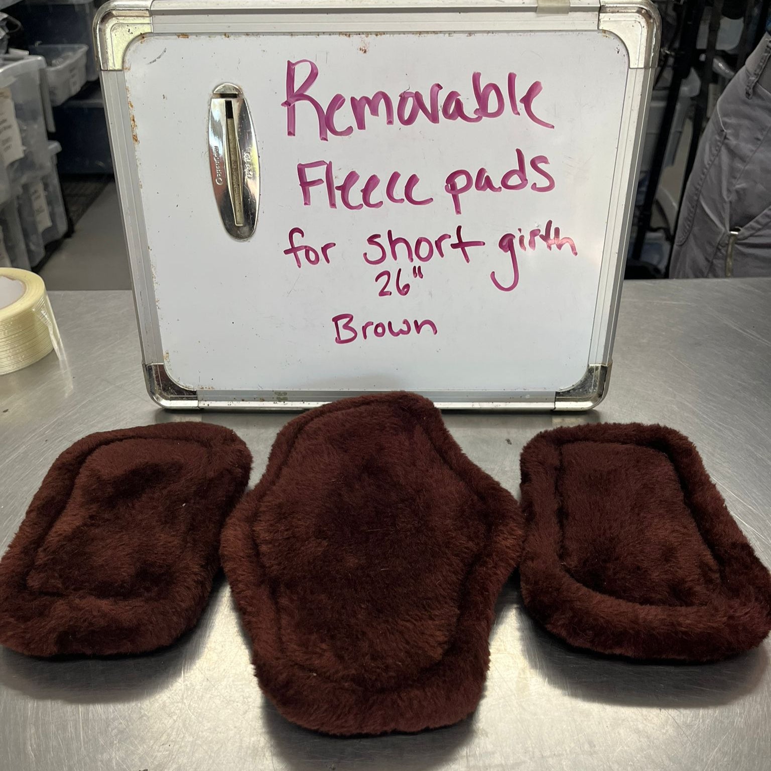 CLEARANCE Brown Fleece Pads for 26" Short Comfort Connect Girth