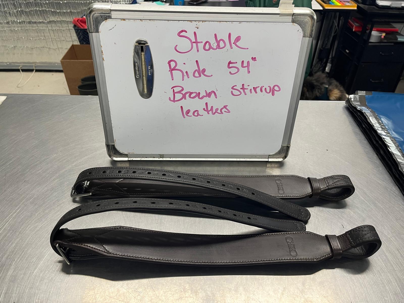 CLEARANCE Stable Ride Stirrup Leathers Brown 54"