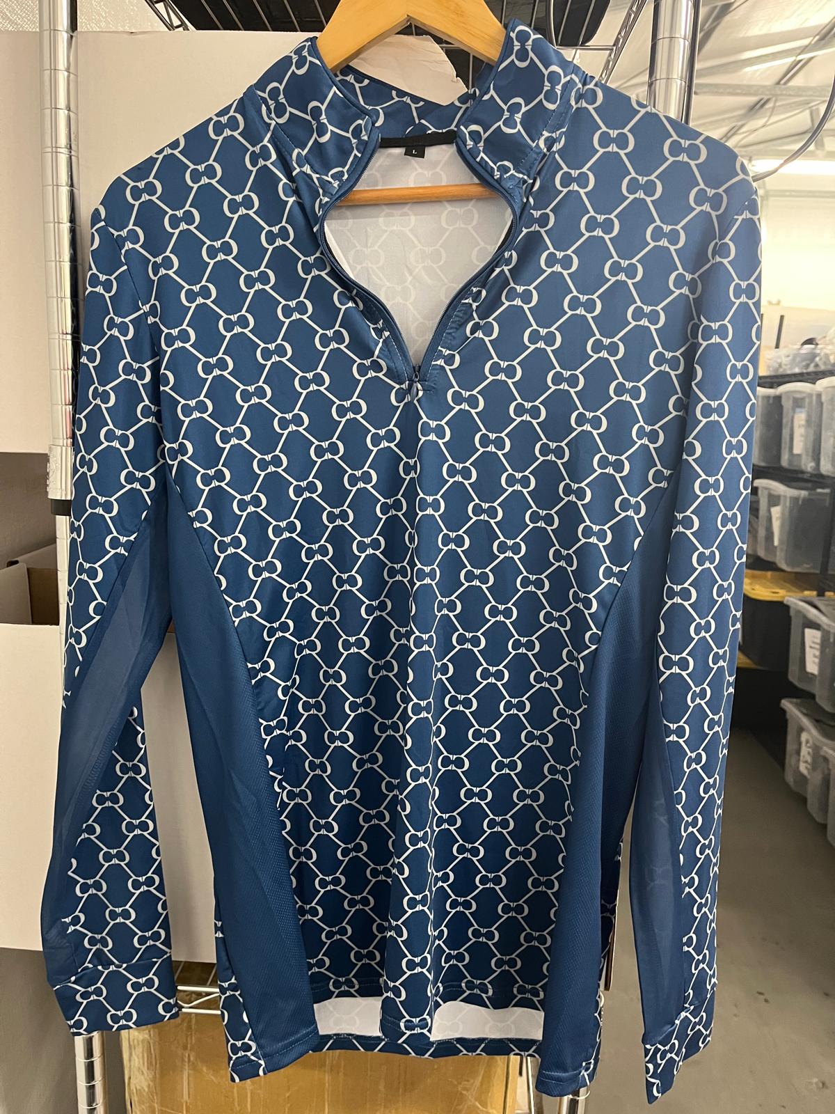 CLEARANCE Large Long Sleeve Summer Shirt BLUE