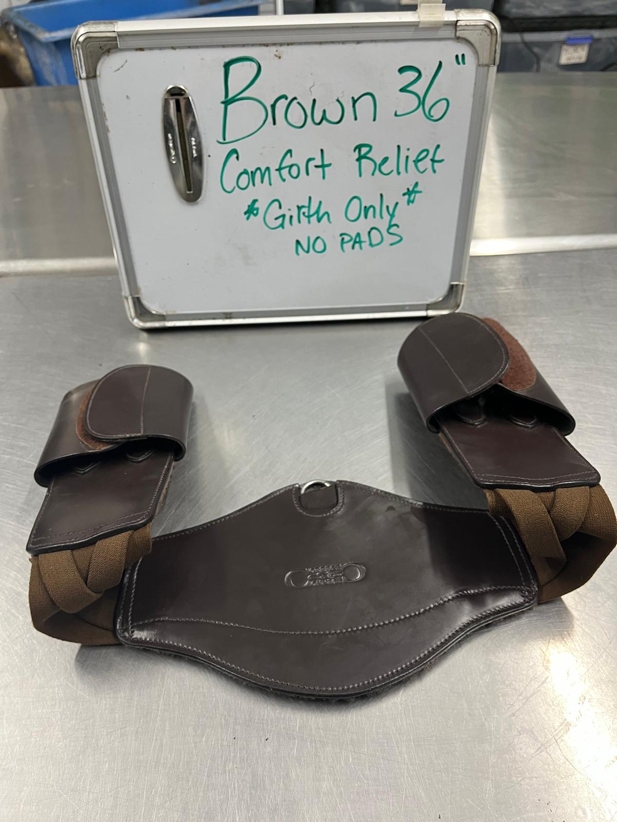 CLEARANCE 36" Brown Short Girth WITHOUT pads