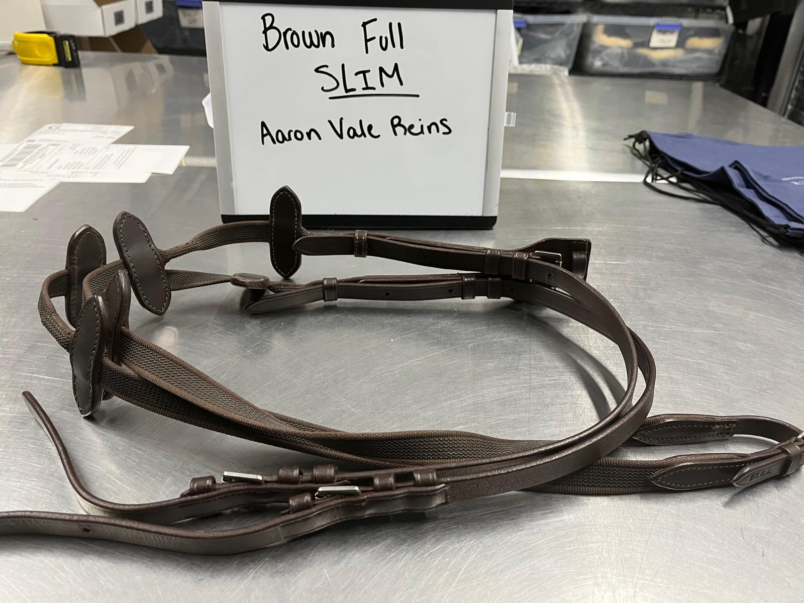 CLEARANCE Brown Full SLIM Aaron Vale Reins