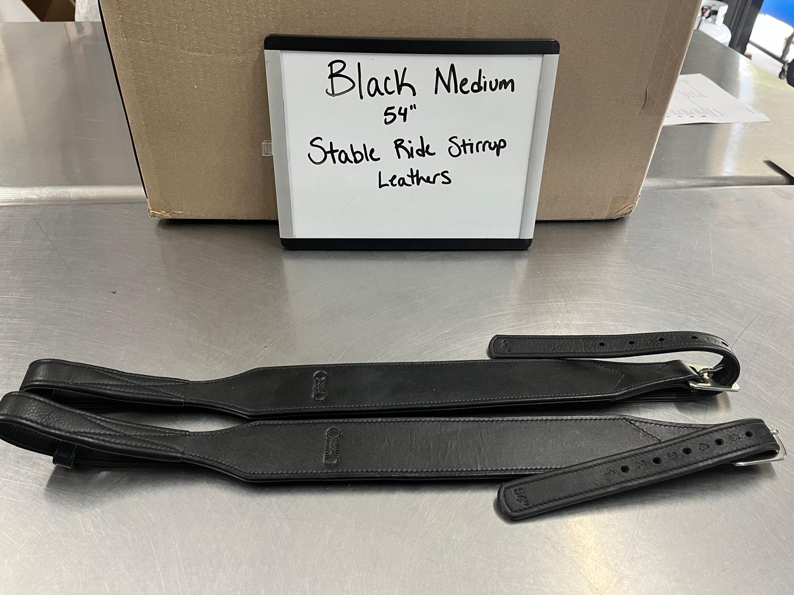 CLEARANCE Stable Ride Stirrup Leathers Black 54"