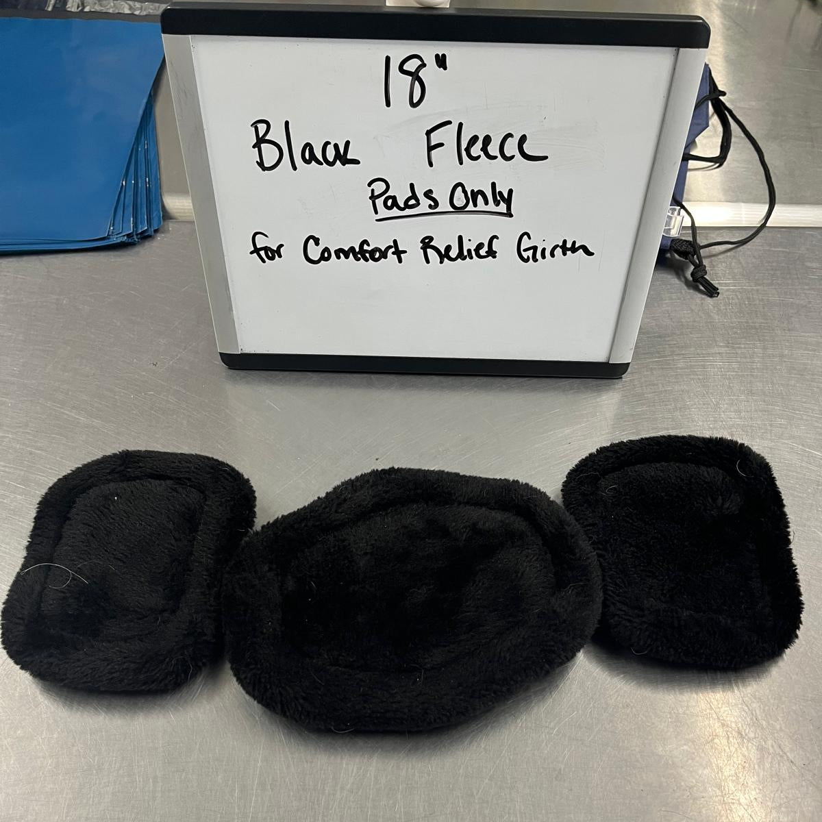 CLEARANCE 18" Black Fleece PADS ONLY for Comfort Relief Girth