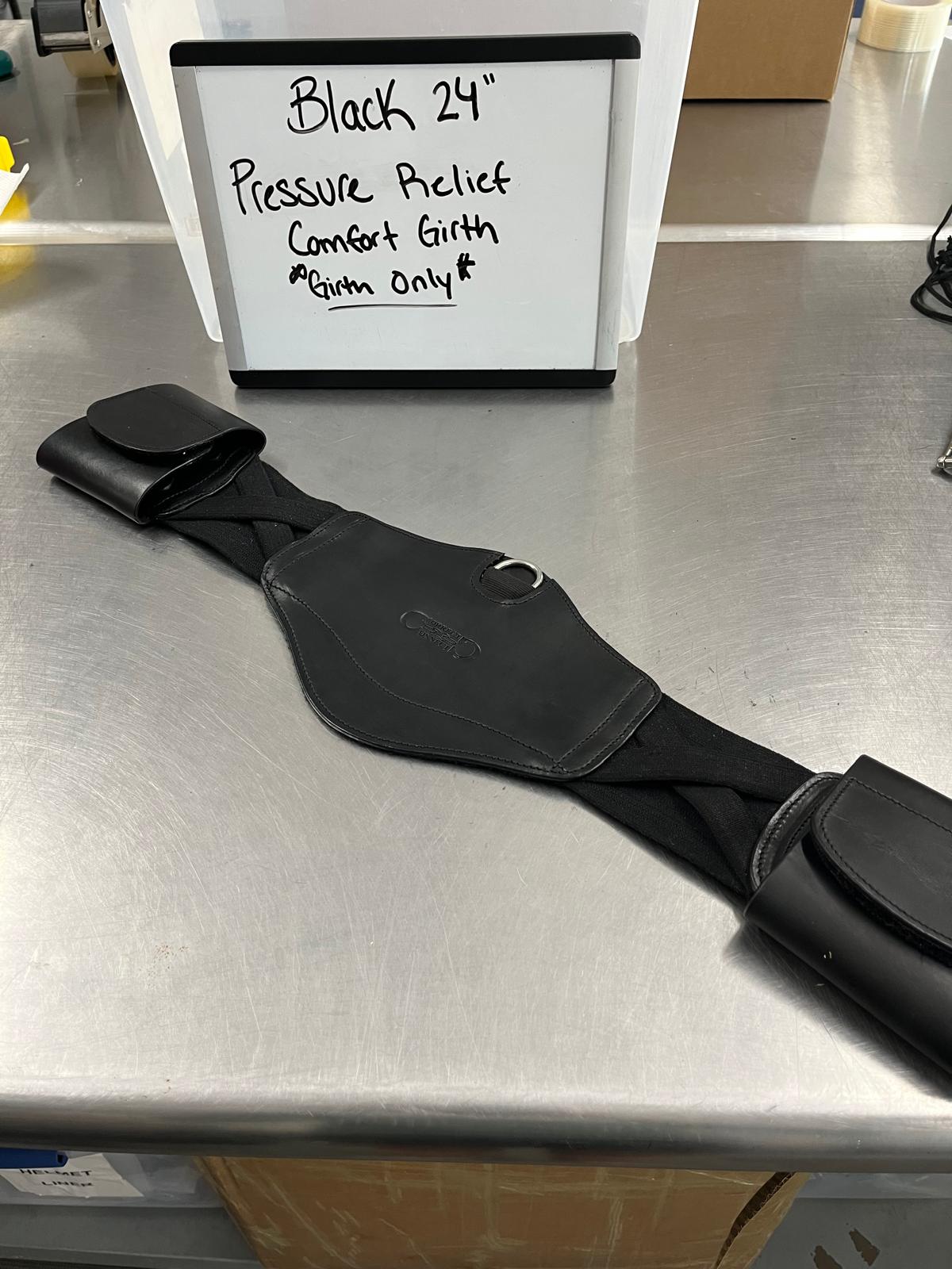 CLEARANCE 24" Black Short Girth WITHOUT pads