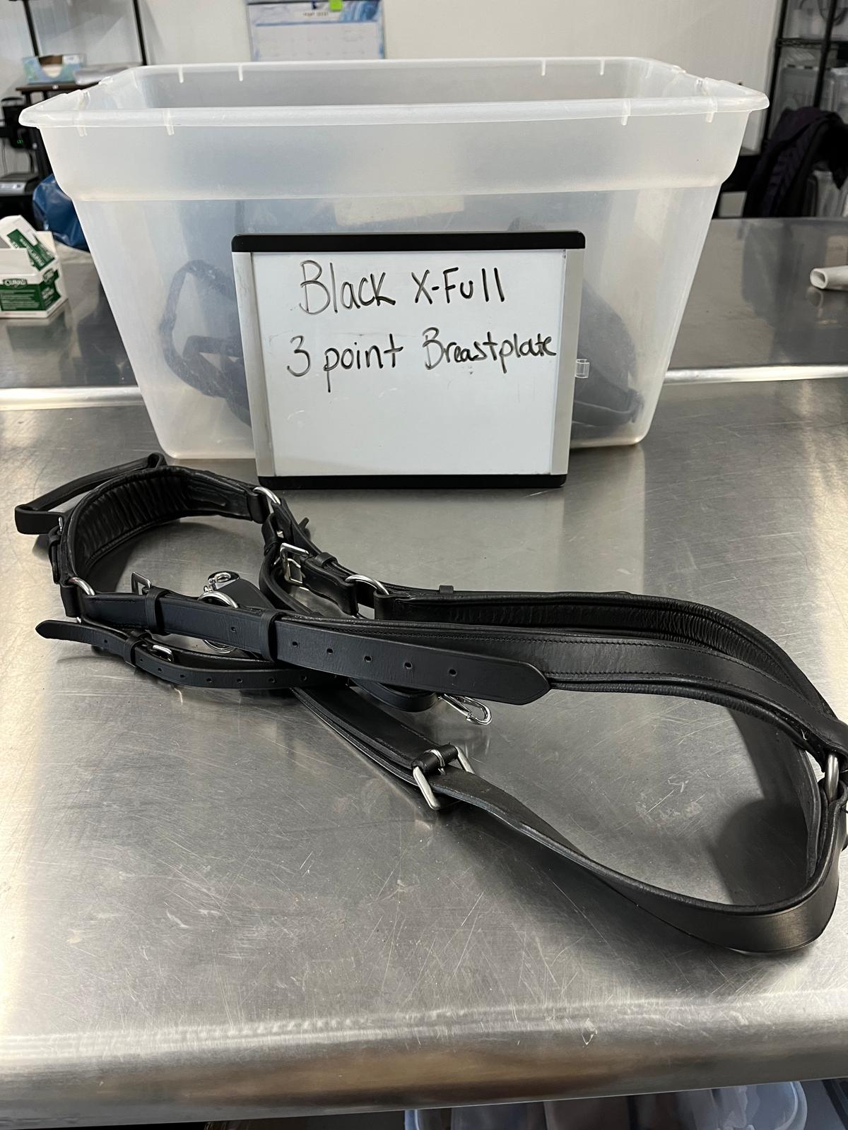 CLEARANCE Black X-Full 3-Point Breastplate w/ Double neckstrap