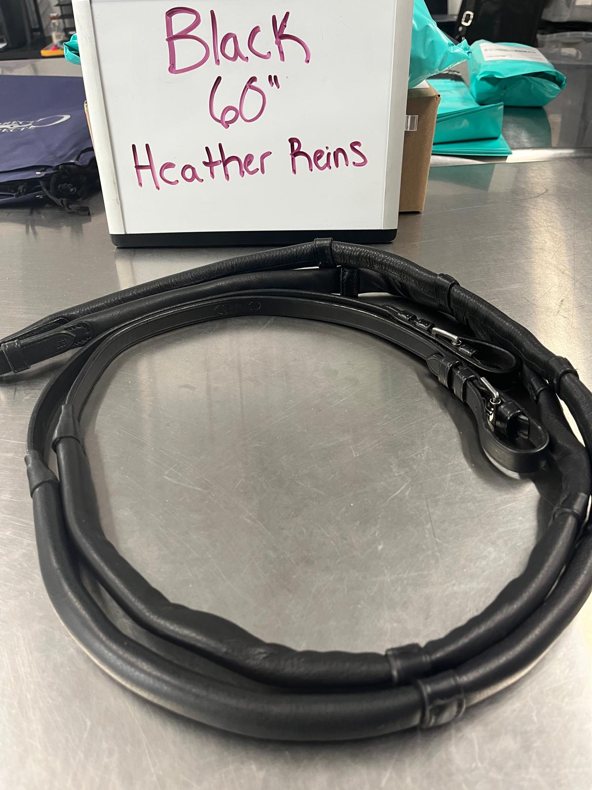 CLEARANCE Black 60" Heather Reins