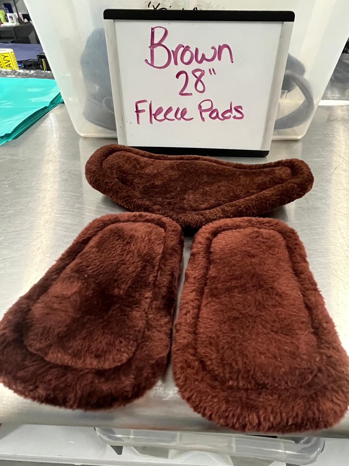 CLEARANCE Brown 28" Fleece Pads *PADS ONLY*