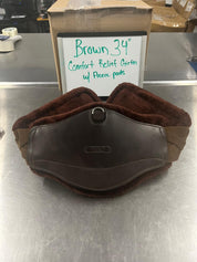 CLEARANCE 34" Brown Short Girth w/ fleece pads