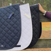 Dressage Mesh Saddle Pad with Quick Dry Cotton Lining in Navy, White or Black