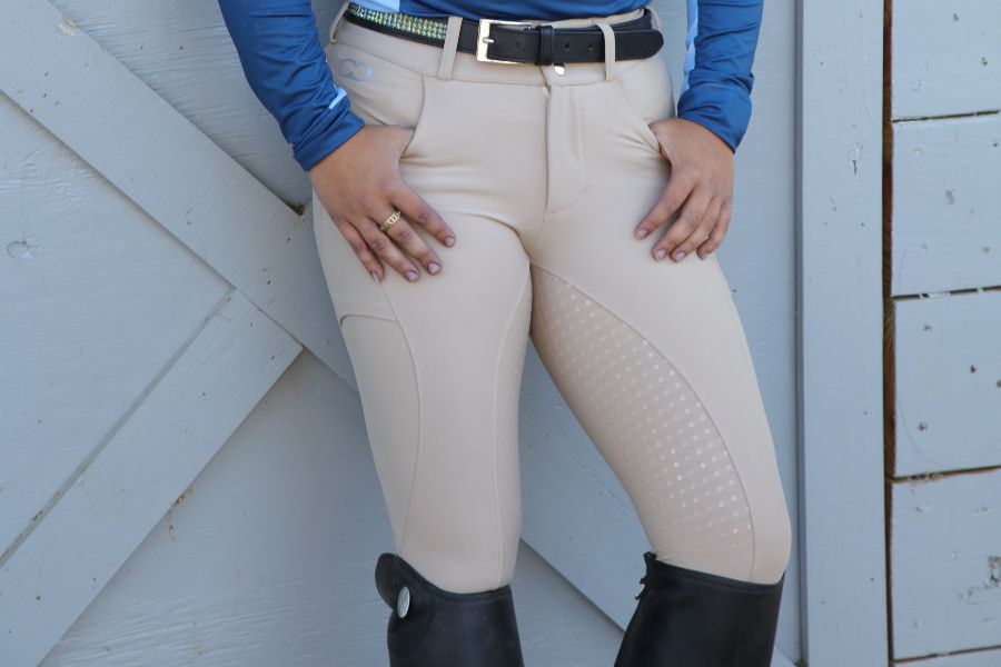 Culotte d'hiver beige fond intégral - stretch 4 directions avec tissu épais et douillet